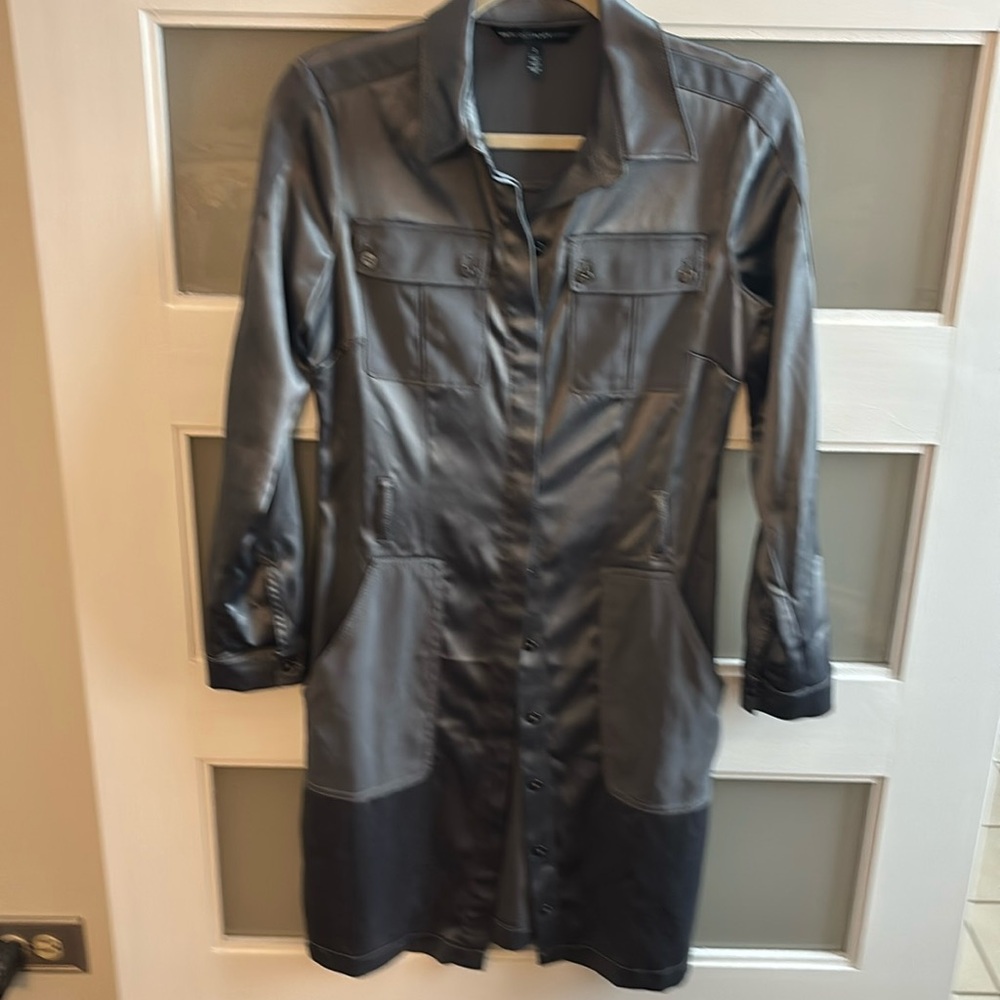 Gunmetal satin dress